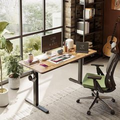 Simple Deluxe Electric Standing Desk, Adjustable Height Stand up Desks, 24x48 Inches Sit Stand Home Office Desk with Cable Management, 3 Memory Preset Adjustable Height Desks, Natural