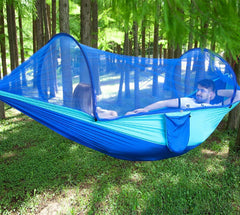 Portable Hammocks with Mosquito Net 290x140 Cm Lightweight Nylon Parachute Hammock for Travel Buiten Hammock(A) (E 290x140 cm)