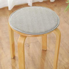 Chair Cushions Indoor Round Seat Cushions for Stools with Ties Corduroy Bar Stool Cushions Cover Tatami Cushion Pillow Kitchen, Home, Office Chair Pads (14 Inches, Grey)