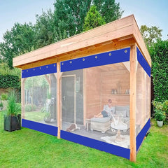 AWSAD Outdoor Clear Tarps Curtain Pergola Side Panels Weather Resistant 0.5mm Rainproof Dust-Proof with Rustproof Grommets for Pergola, Porch, Gazebos (Size : 2.2x2.5m)