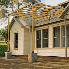 3Pcs Roof Riser Bracket - 304 Stainless Steel Heavy Duty Adjustable Pergola Roof Riser Beam Brackets with 6 Inch Support Arm for Patio Gazebo Roof