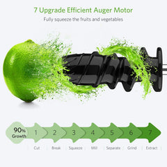 Portable Juicer,Juicer Machines with Reverse Function,Low Noise Electric Cold Press Juicer, High Juice Yield, BPA Free 150W,Easy to Clean for Vegetables and Fruits