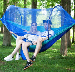 Portable Hammocks with Mosquito Net 290x140 Cm Lightweight Nylon Parachute Hammock for Travel Buiten Hammock(A) (E 290x140 cm)