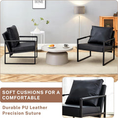 healthomse Leather Sofa, PU Leather Sleeper Sofa with Metal Frame, Faux Leather Couch, Ergonomically Designed, Suitable for Living Room, Study or Bedroom (Brown)