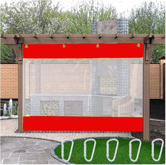 Outdoor Clear Tarp Curtain with Hook, Weather Resistant Garden Windshield for Pergola,Porch,Gazebo, Cabana, Thick 0.5mm (Size : 2.1x2.5m)