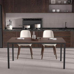 Computer Desk for Small Space,Modern Simple Laptop Desk,Computer Table Study Writing Desk for Home Office,Dining Room,Living Room (Dark Walnut, 63 * 31.5in)