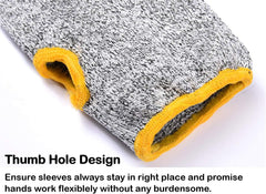 Arm Protection Sleeves, Cut Resistant Sleeves Level 5 Protection, Slash Resistant Anti Abrasion Safety Arm Guards (A-black sleeve, one size)