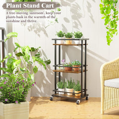 4-Tier Liquor Cabinet with Wine Rack, Mini Bar Cart for Home, Small Liquor Bar Cabinet for Alcohol, Rolling Kitchen Serving Cart on Wheels, Wine Drink Cart for Party, Bar Stand for Small Space