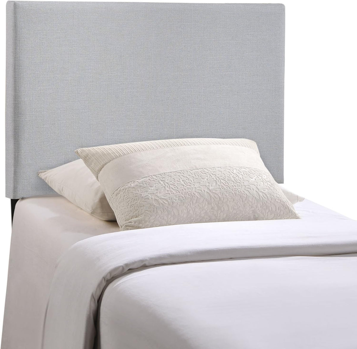 Modway Region Linen Fabric Upholstered Twin Headboard in Gray