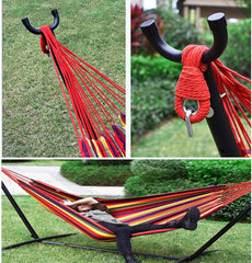 Hammocks for Camping 2 Person, Double Hammock Swing, Hammocks Chairs for Outside, Garden Cotton Hammock, for Travel Patio Garden