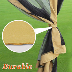 Strong Camel Pop-Up Gazebo Sidewalls 8' x 8' Outdoor Tent Canopy Replacement Mesh Walls Only (Beige)
