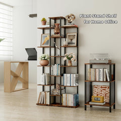 Bookshelf，Small Bookcase for Small Space，6-Tier Bookshelf for Living Room, Home Office, Study，9.45 x 20.8 x 62.2 Inches,Black