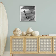 Stupell Industries Windward Beach Hammock Framed Giclee Art Design by Noah Bay