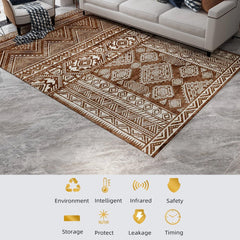 Indoor Heated Area Rug Mobile Floor Heating Pad Portable Electric Carpet Energy Saving Heater Rug for Living Room and Bedroom