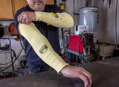 Ironclad Kevlar Heat & Cut-Resistant Arm Protection Sleeve 18” Kevlar Cut A3, SL18KV3-04-L, Sold as 1 Sleeve Only (Not a Pair)