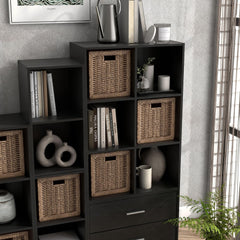 HOMES: INSIDE + OUT Apexa 3 Cube Storage Organizer Shelves, Stackable Wood Bookcase Fits Cubby Bins for Organization, Dorm Teen Room Decor & Home Office, White