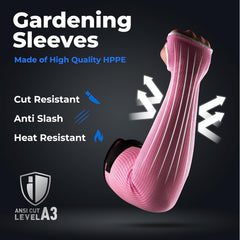 Cut Resistant Farmers Sleeves with Thumb Hole, Arm Protectors for Thin Skin and Bruising, for Gardening, Welding, Kitchen, Arm Guards for Biting, Pet Grooming, Grey, 1 Pair