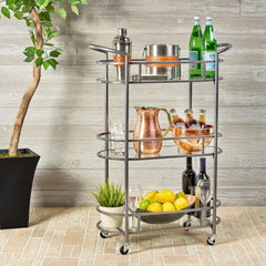 Westwood Antique Copper Bar/Serving Cart 26¾" x 12½" x 37⅜"