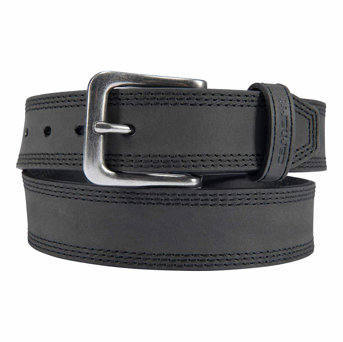 leather triple stitch belt