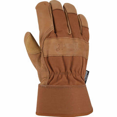 insulated grain leather safety cuff work glove