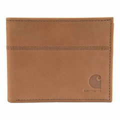 saddle leather bifold wallet