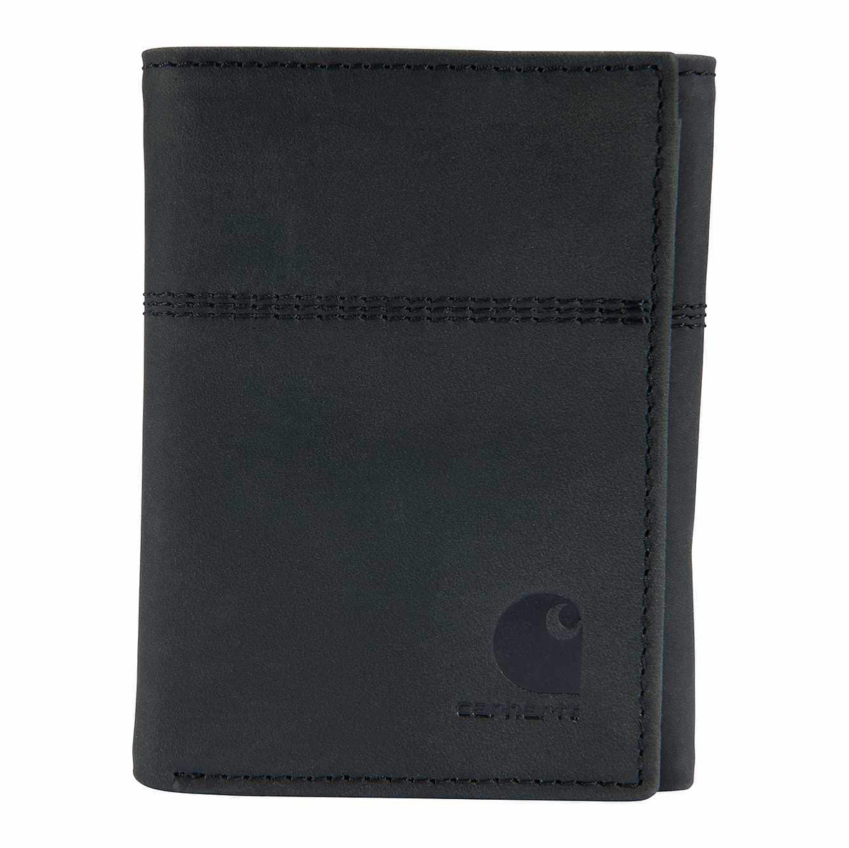 saddle leather trifold wallet