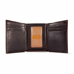oil tan trifold wallet