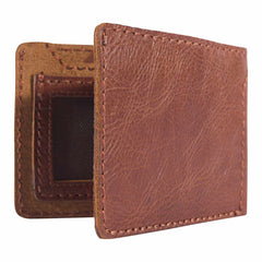 patina leather bifold wallet