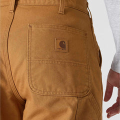 loose straight washed duck lined dungaree