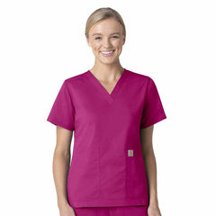 women's rugged flex® ripstop  v-neck scrub top
