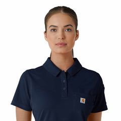 women's rugged flex® rscu lightweight short sleeve polo scrub top