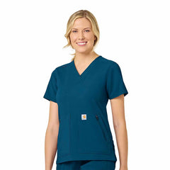 women's rugged flex® peak  4-pocket v-neck scrub top