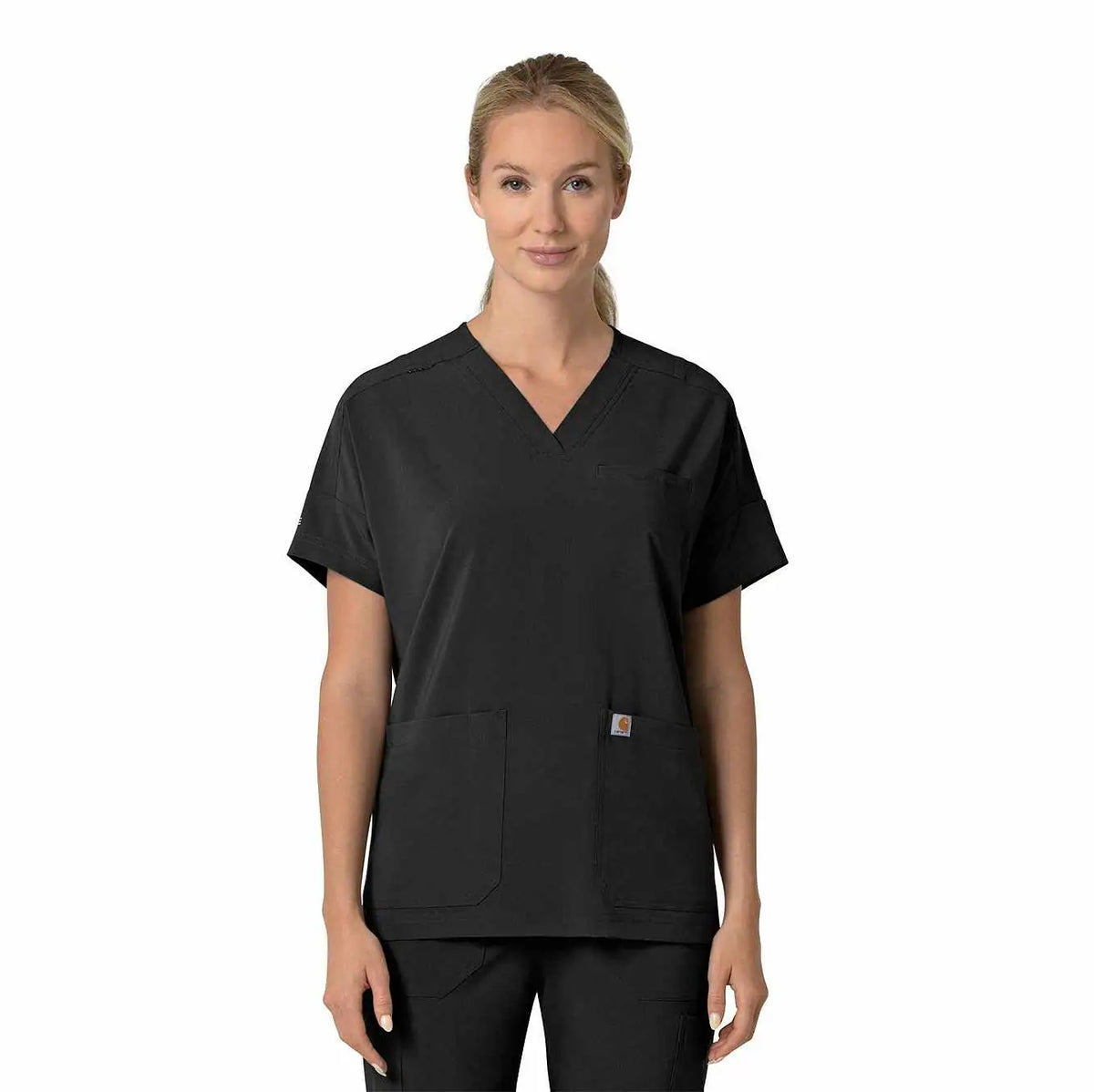 women's force cross-flex  oversized v-neck scrub top