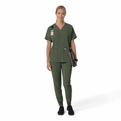 women's force cross-flex  oversized v-neck scrub top