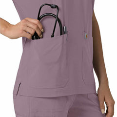 women's force cross-flex  oversized v-neck scrub top