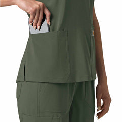 women's force cross-flex  flex panel v-neck scrub top