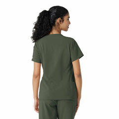 women's force cross-flex knit panel scrub top