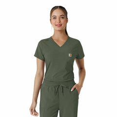 women's force cross-flex  tuck-in scrub top