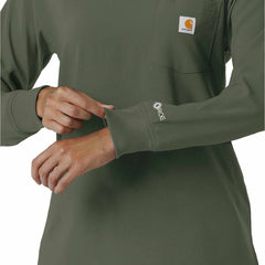 women's force cross-flex  crew neck long sleeve scrub top