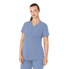 women's force essentials henley maternity scrub top