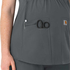 women's force essentials henley maternity scrub top