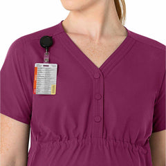 women's force essentials henley maternity scrub top