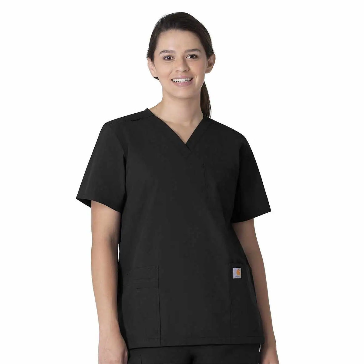 unisex force essentials v-neck 6-pocket scrub top