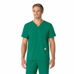 unisex force essentials v-neck 6-pocket scrub top