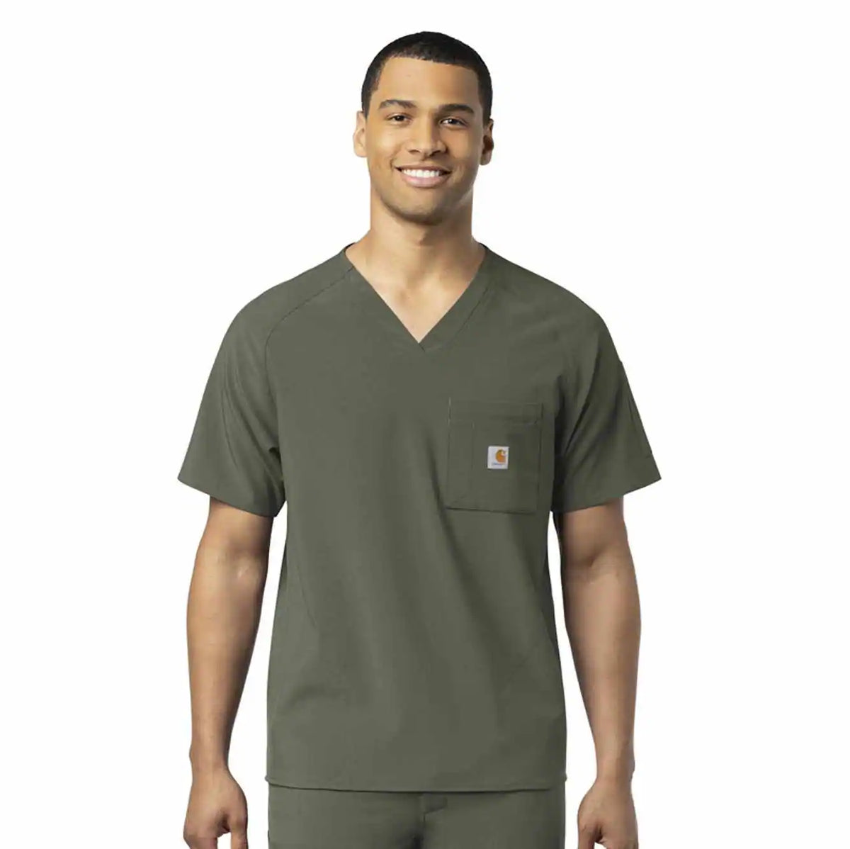 force cross-flex chest pocket v-neck scrub top