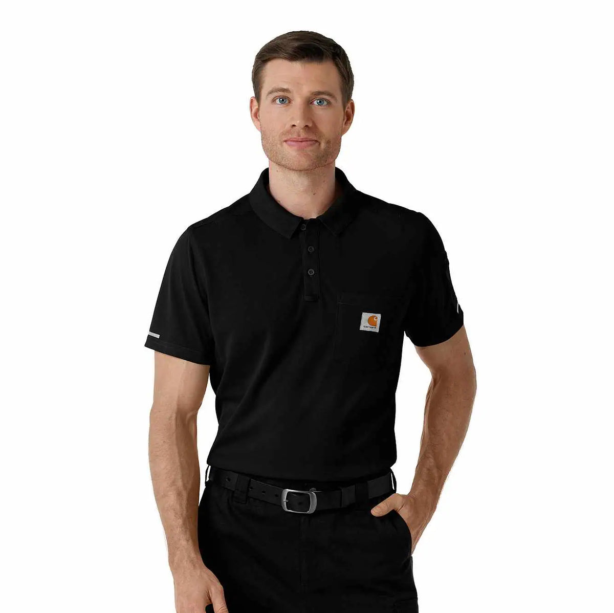 rugged flex® rscu lightweight short sleeve polo scrub top