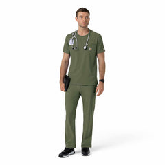 force cross-flex crew neck scrub top