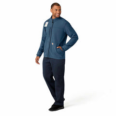 rugged flex® peak bonded fleece scrub jacket