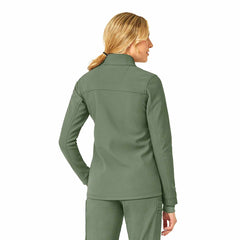 women's rugged flex® peak bonded fleece scrub jacket