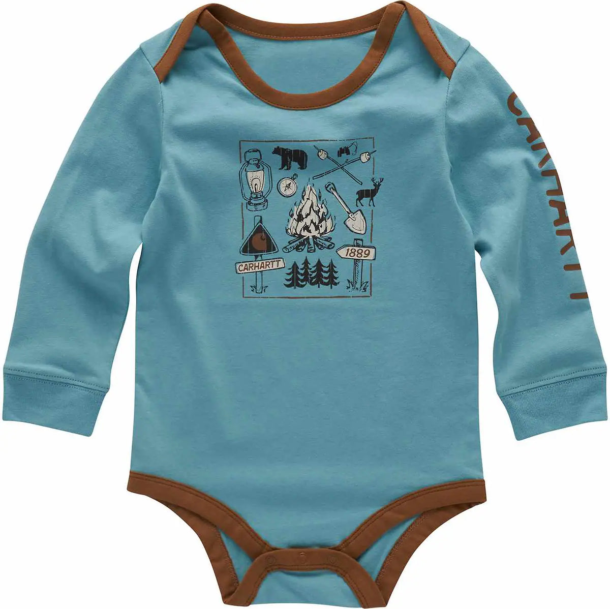 boys' long sleeve camping bodysuit (baby)
